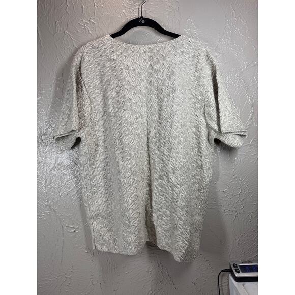 Reba Rose Made In New York Sweater Short Sleeve Cardigan Knit Womens Size Large - Picture 2 of 5